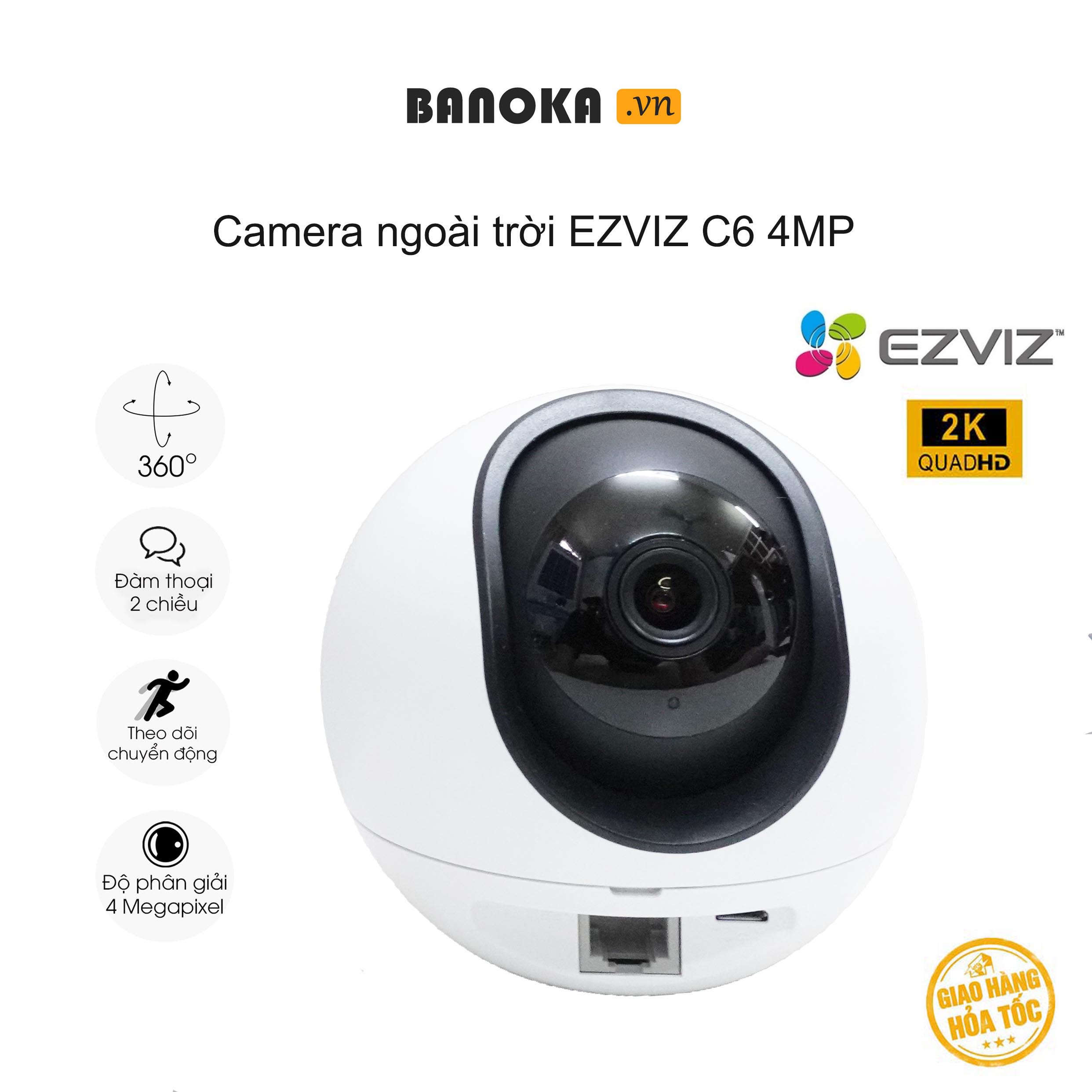 Camera wifi trong nhà EZVIZ cs-C6 2K 4MP siêu nét, xoay 360, nhận diện người và vật nuôi
